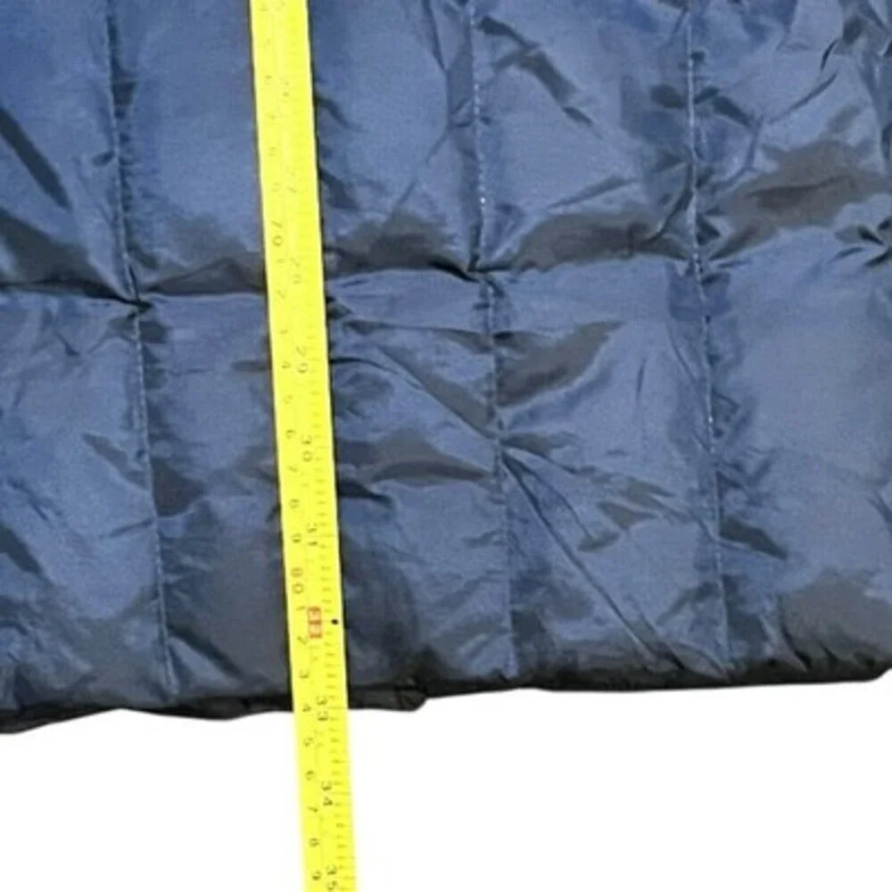 Madewell Womens XS Quilted Down Puffer Coat-Dark‎ Navy & Black Asymmetrical Zip - Picture 15 of 15